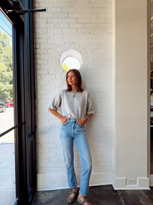 SS CREW NECK BOXY SWEATER