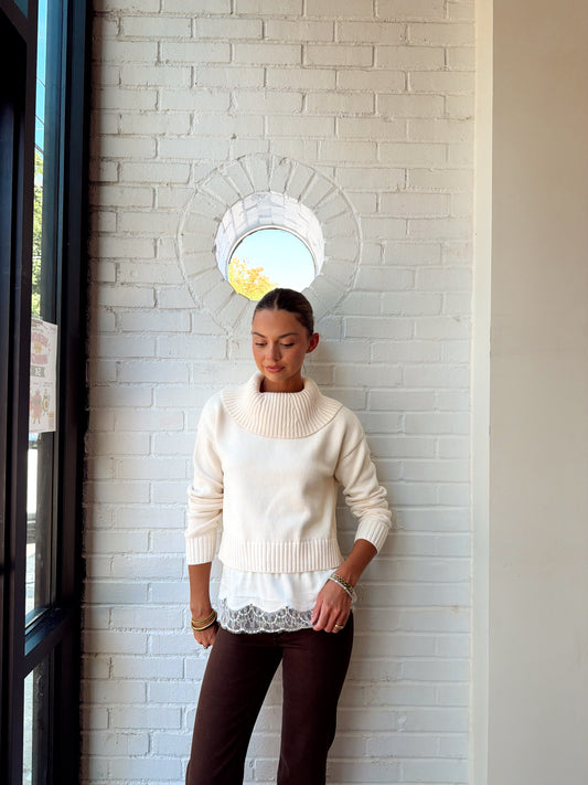 COWL KNIT TWOFER