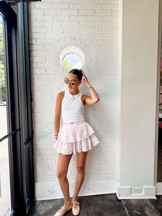RUFFLE MINI SKIRT