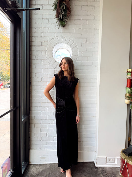 NIKITA VELVET & LACE MIDI DRESS