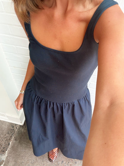 FABIOLA COTTON POPLIN SLEVELESS DRESS