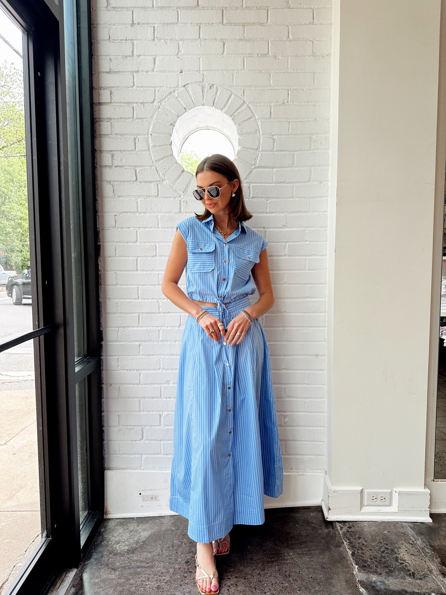 EDEN BUTTON DOWN SKIRT