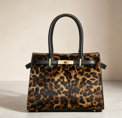 REAL CALF HAIR LEOPARD BAG