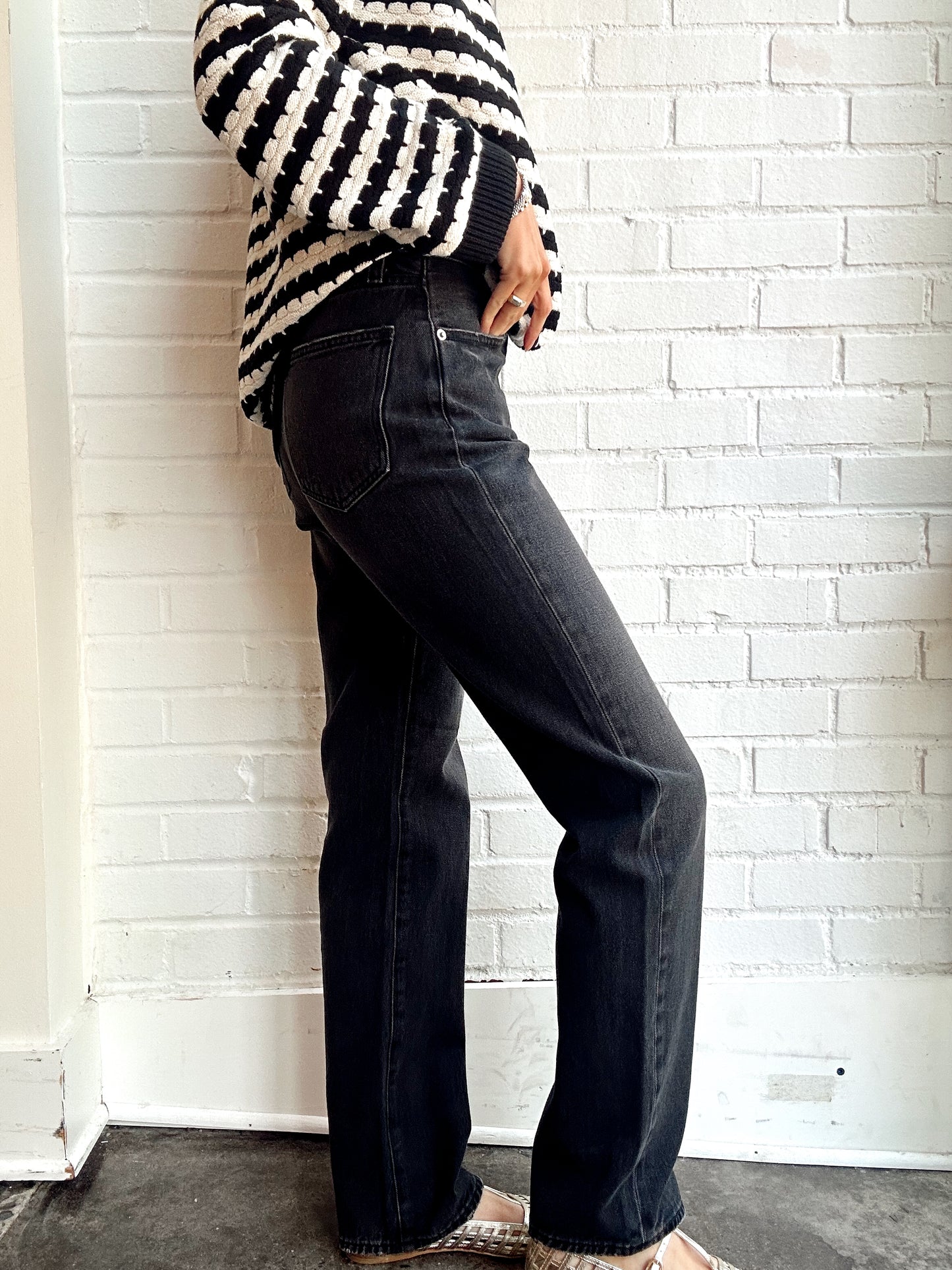 CASSIE SUPER HIGH RISE STRAIGHT- STORMY