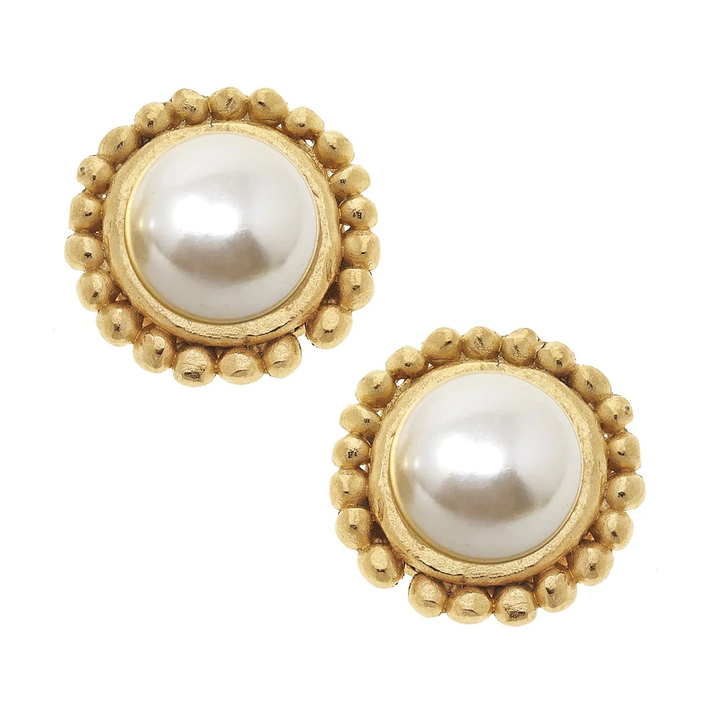 DOTTED PEARL STUDS