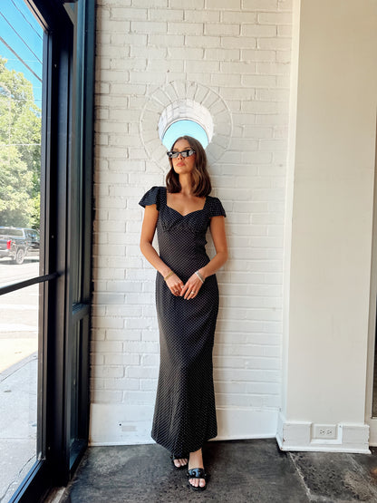 POLKA DOT MAXI DRESS