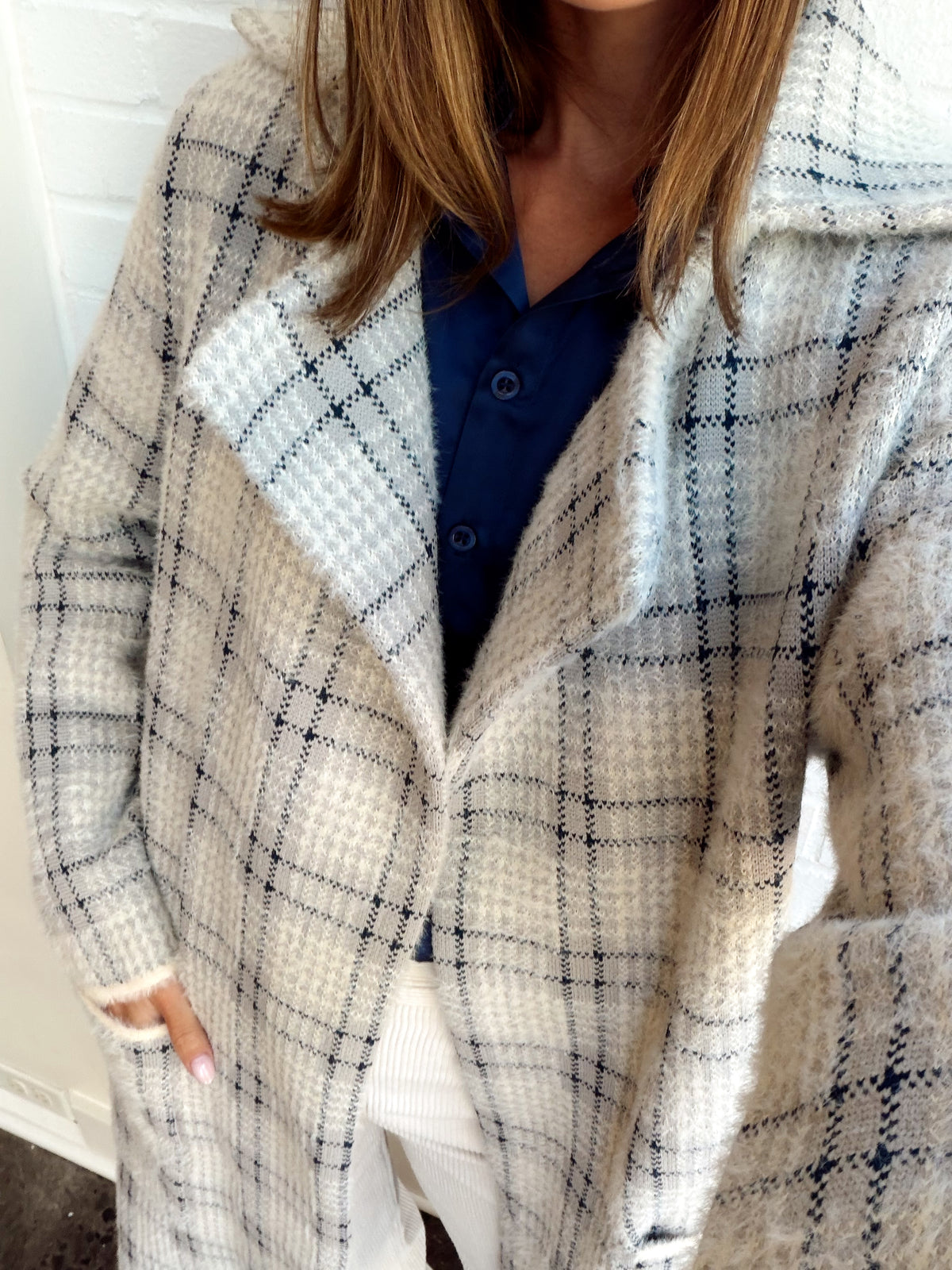 MARLO PLAID COAT