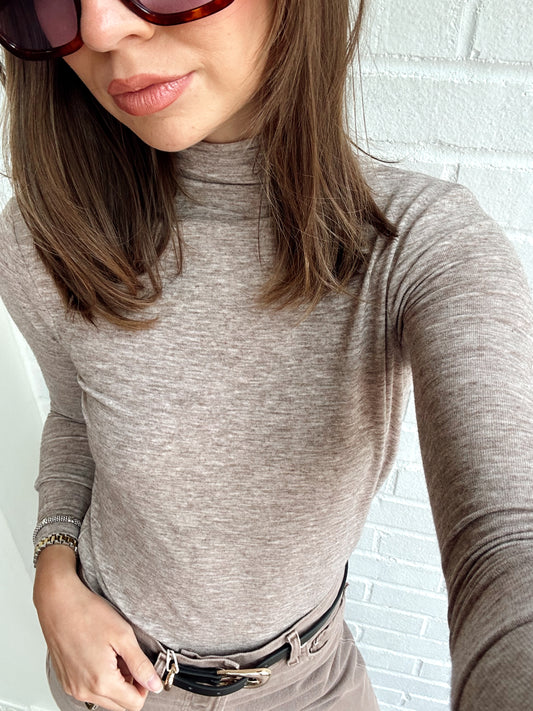 L/S MOCK TURTLENECK TEE