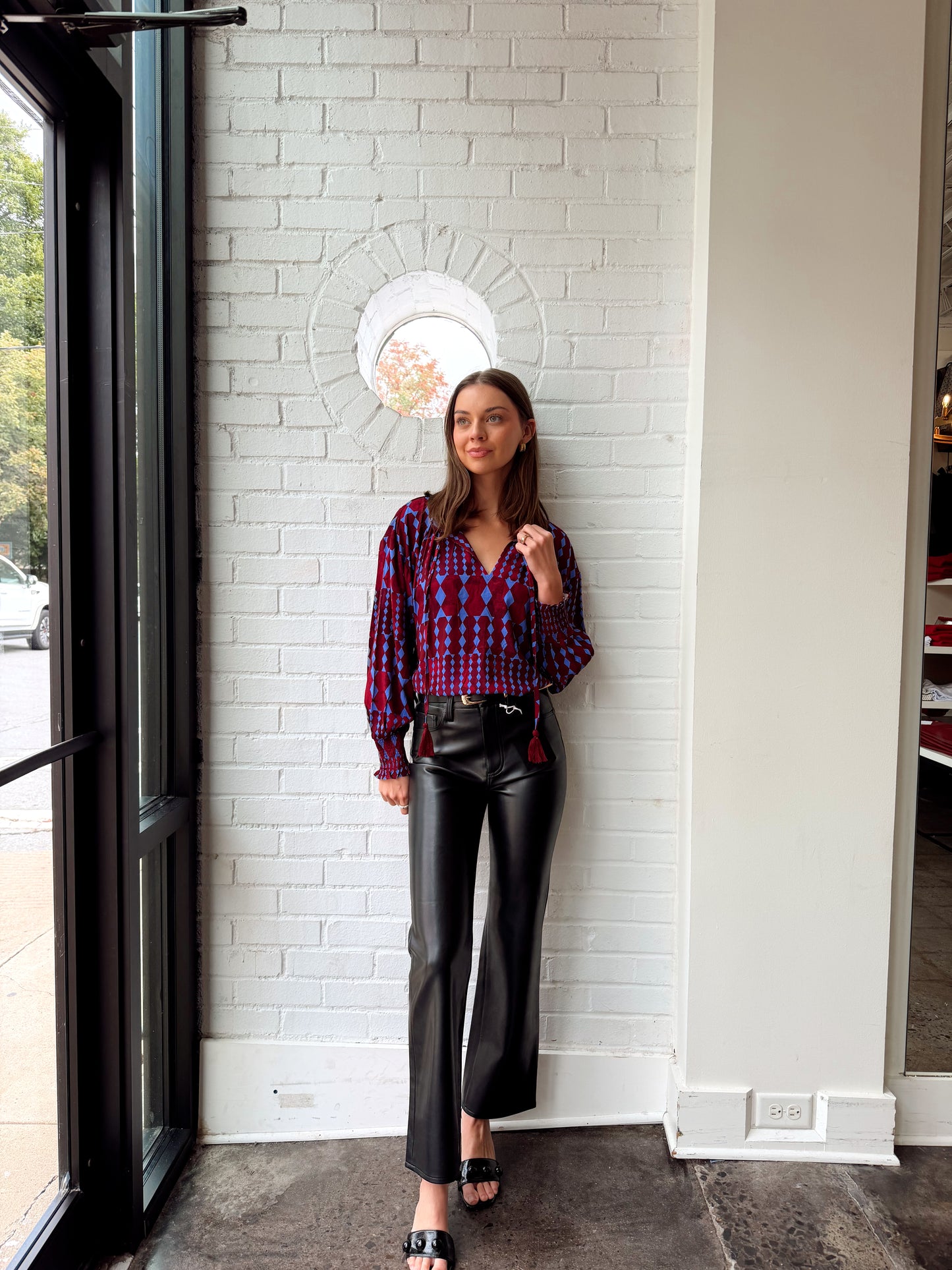 RAMSAY ABSTRACT TASSEL BLOUSE