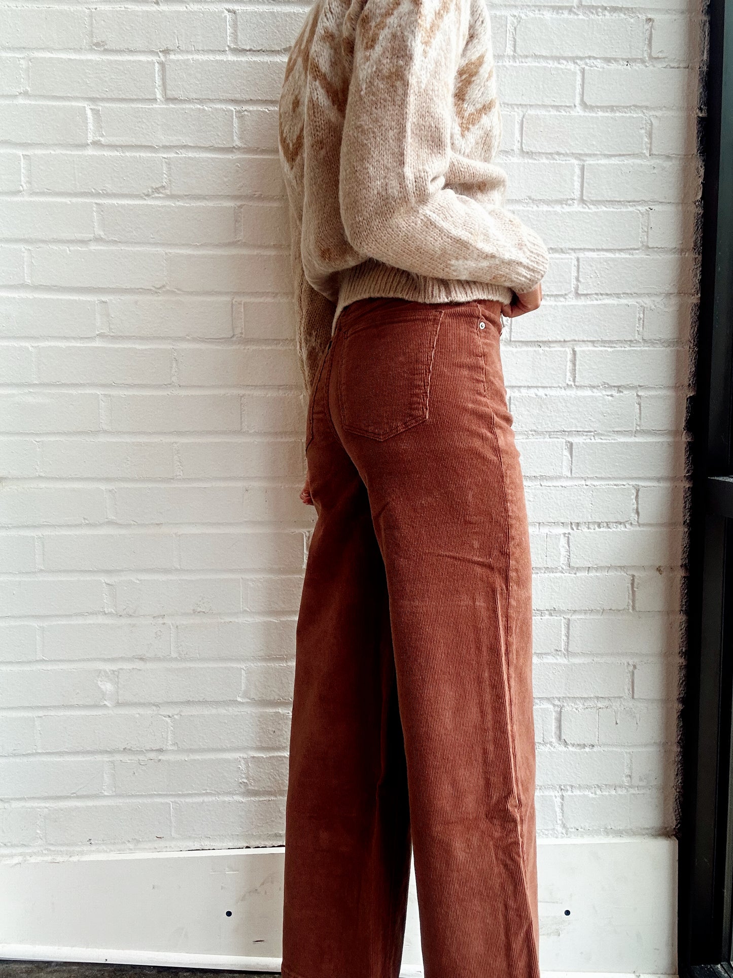 HEPBURN WIDE LEG- TERRACOTTA