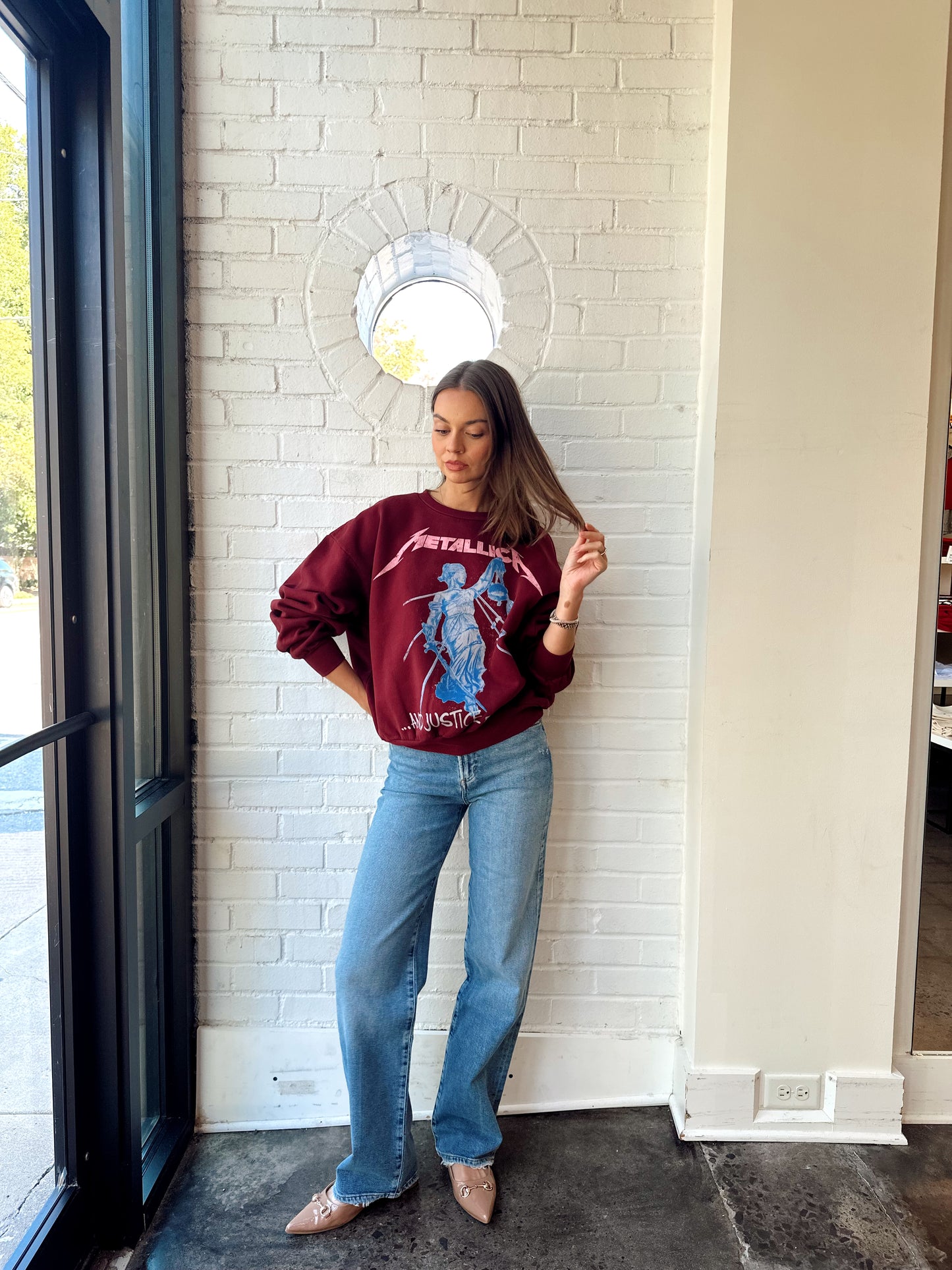 METALLICA JUSTICE FOR ALL OVERSIZED CREW SWEATSHIRT