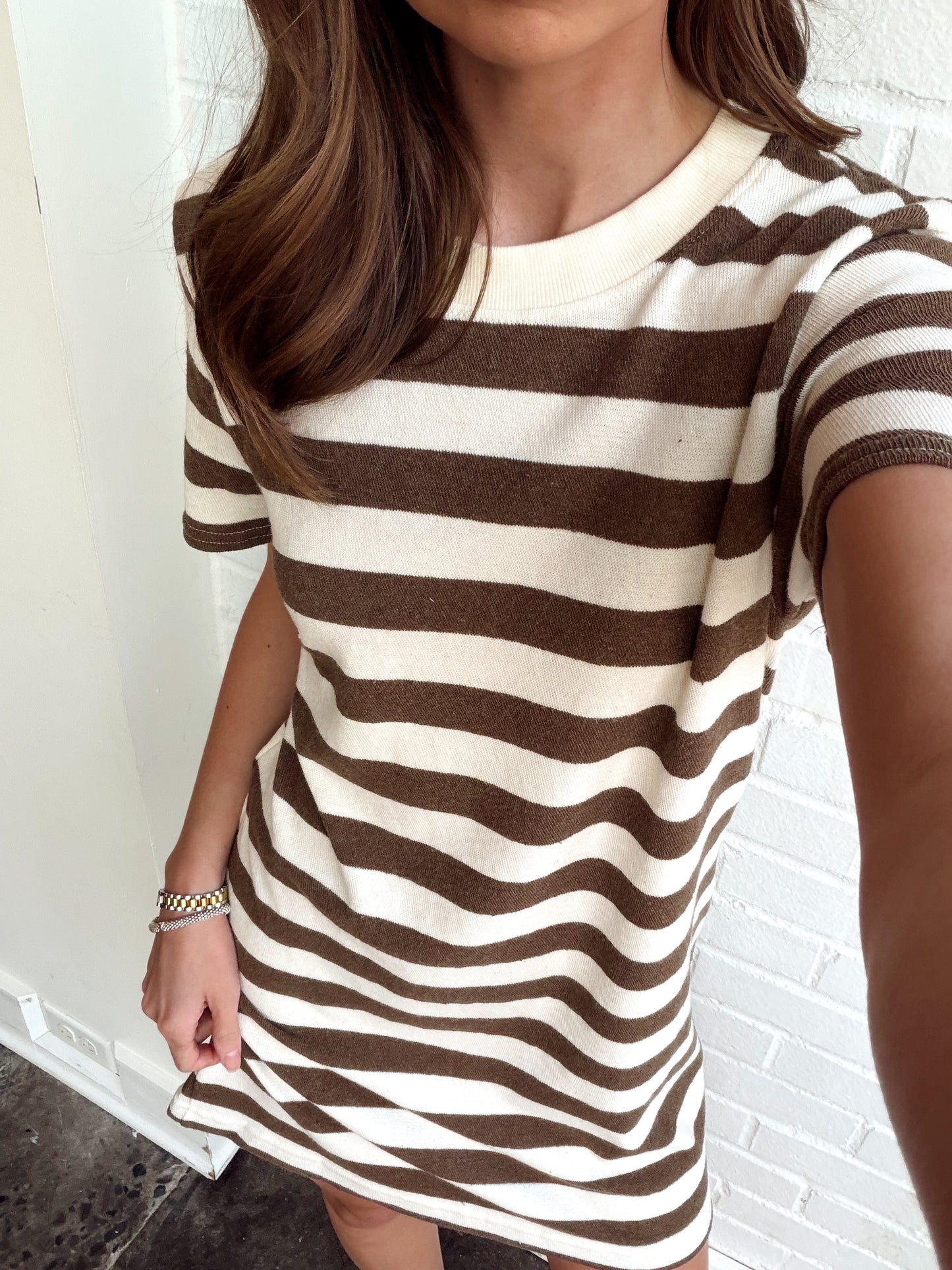 RHETT RUGBY SS CREW TEE DRESS