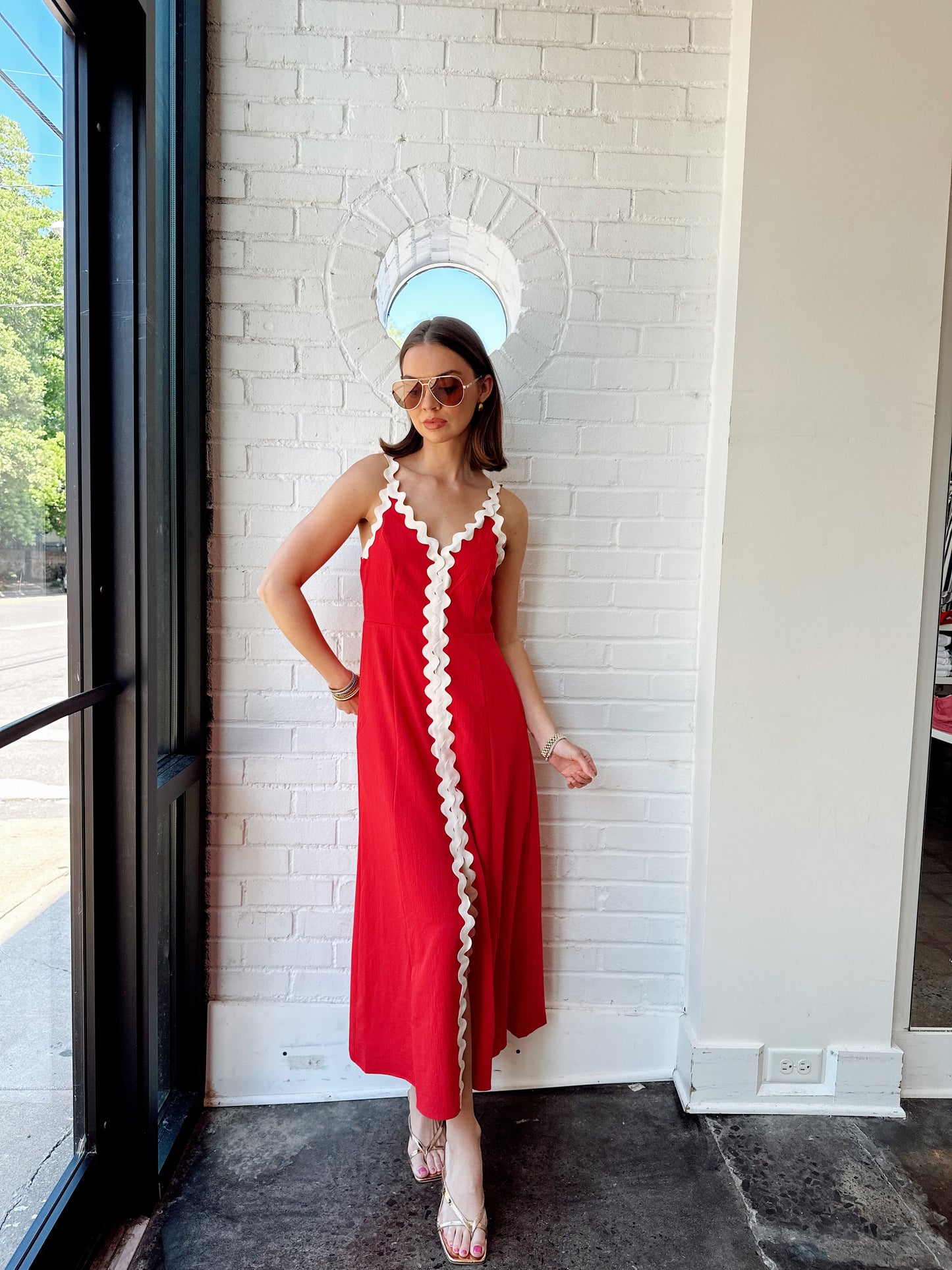 PATSY SCALLOP HEM DRESS