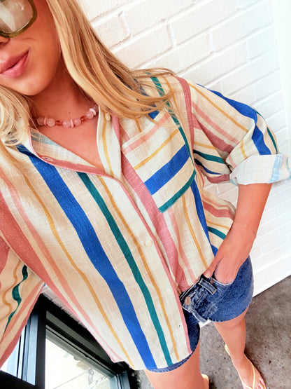 SAIL AWAY BUTTON UP