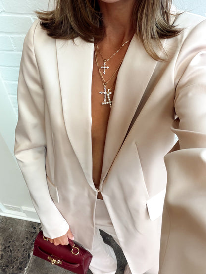 MAELYS STRETCH SATIN JACKET