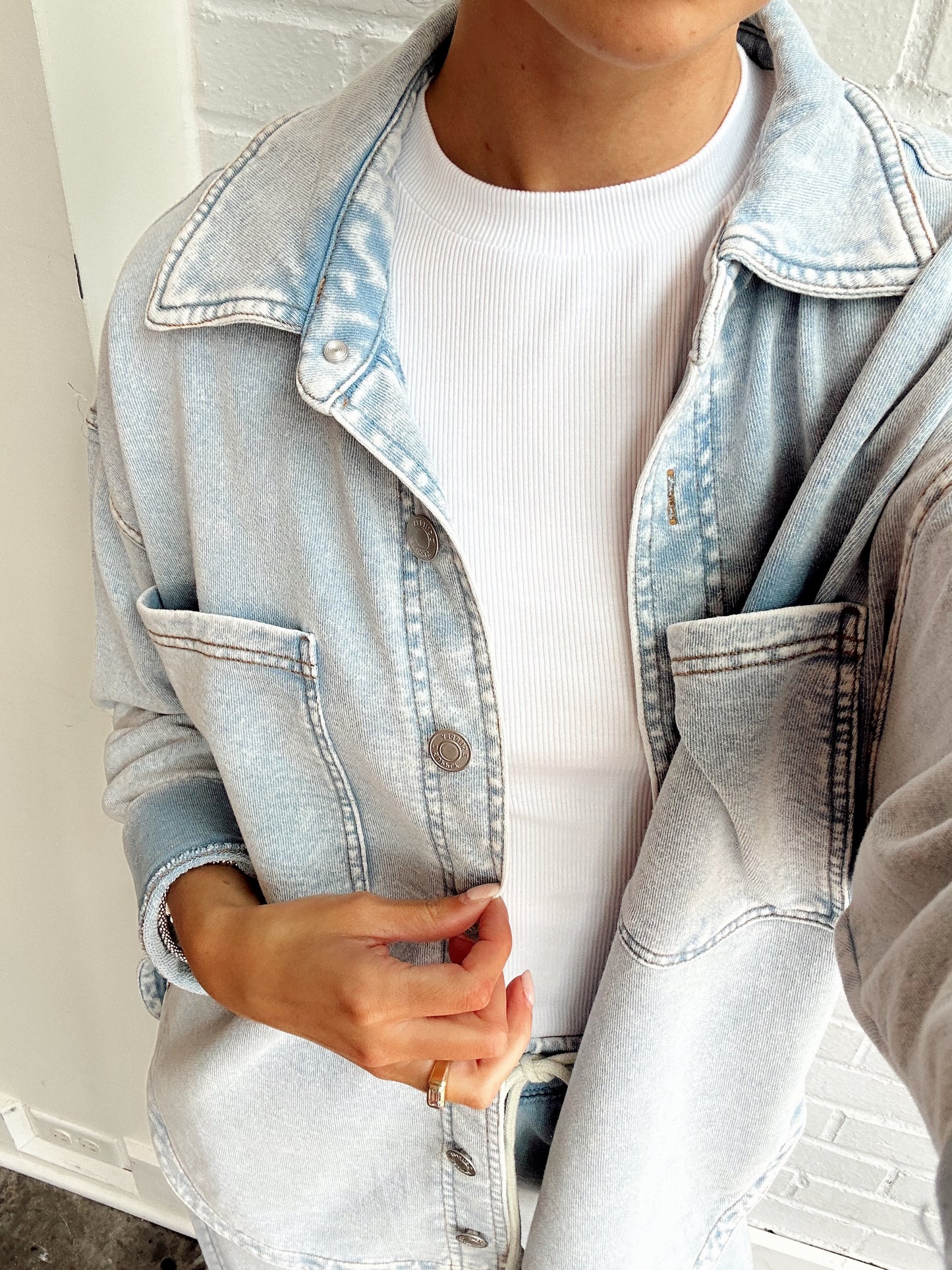 ALL DAY KNIT DENIM JACKET