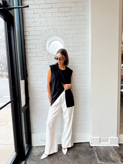 SIDE STRIPE WIDE LEG PANT