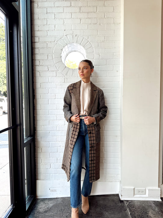 RAVEN PATCHWORK LONG COAT
