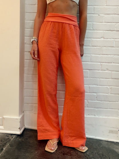 FOLDOVER WAIST BEACH PANT