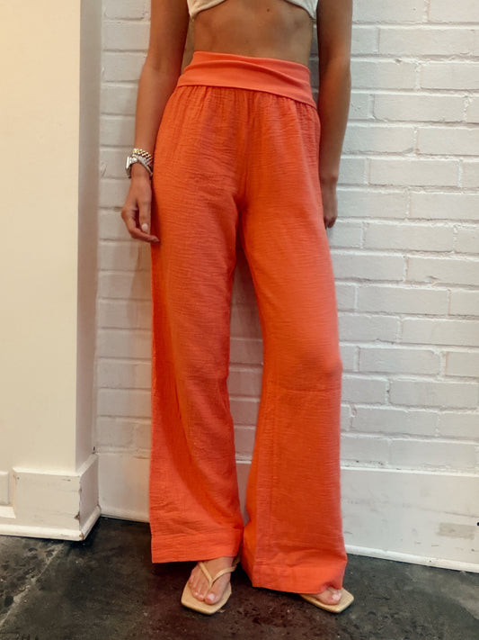 FOLDOVER WAIST BEACH PANT