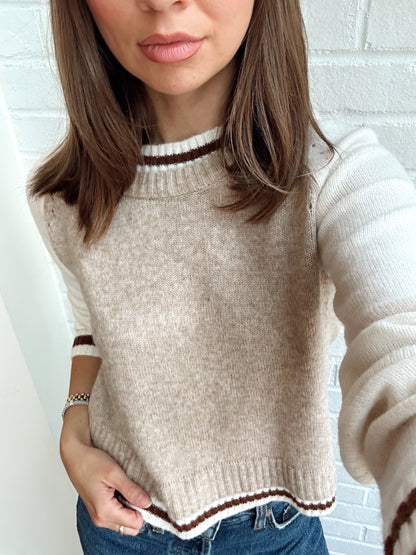 OLIVIA BASEBALL SWEATER
