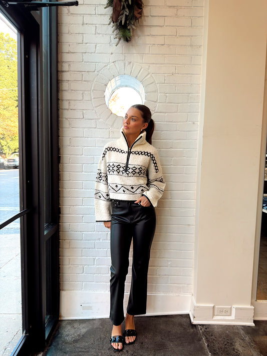 MOUNTAIN ROADS HALF ZIP SWEATER