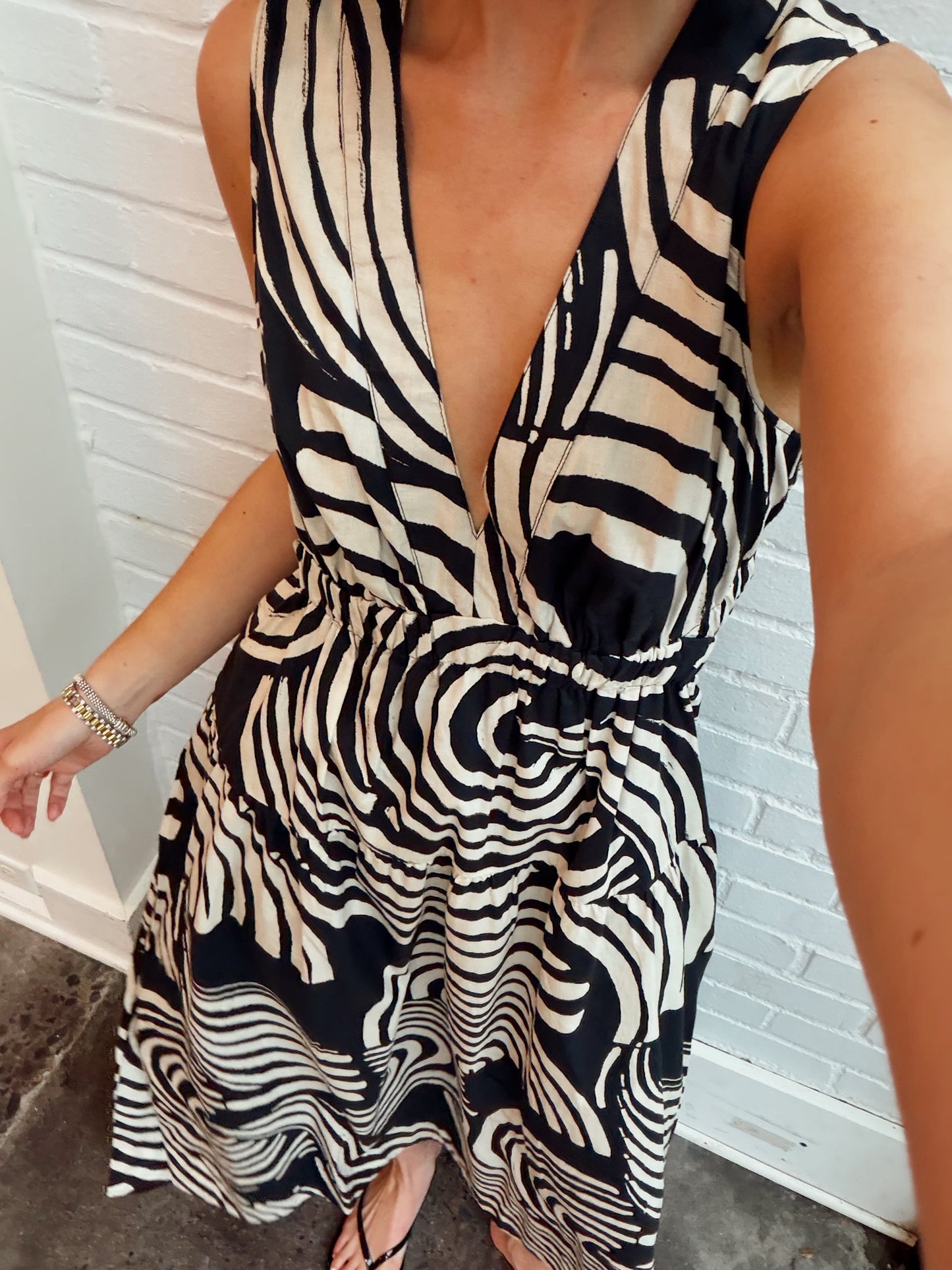 GENEVIEVE DRESS- ONYX WAVES