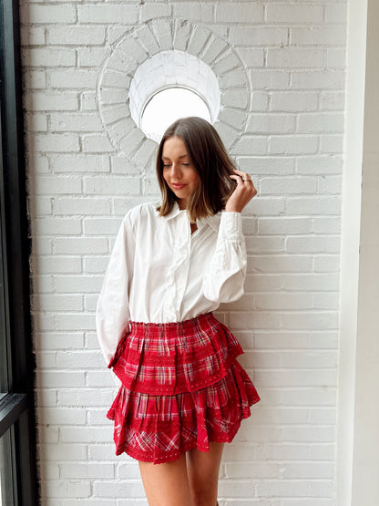 RUFFLE MINI SKIRT