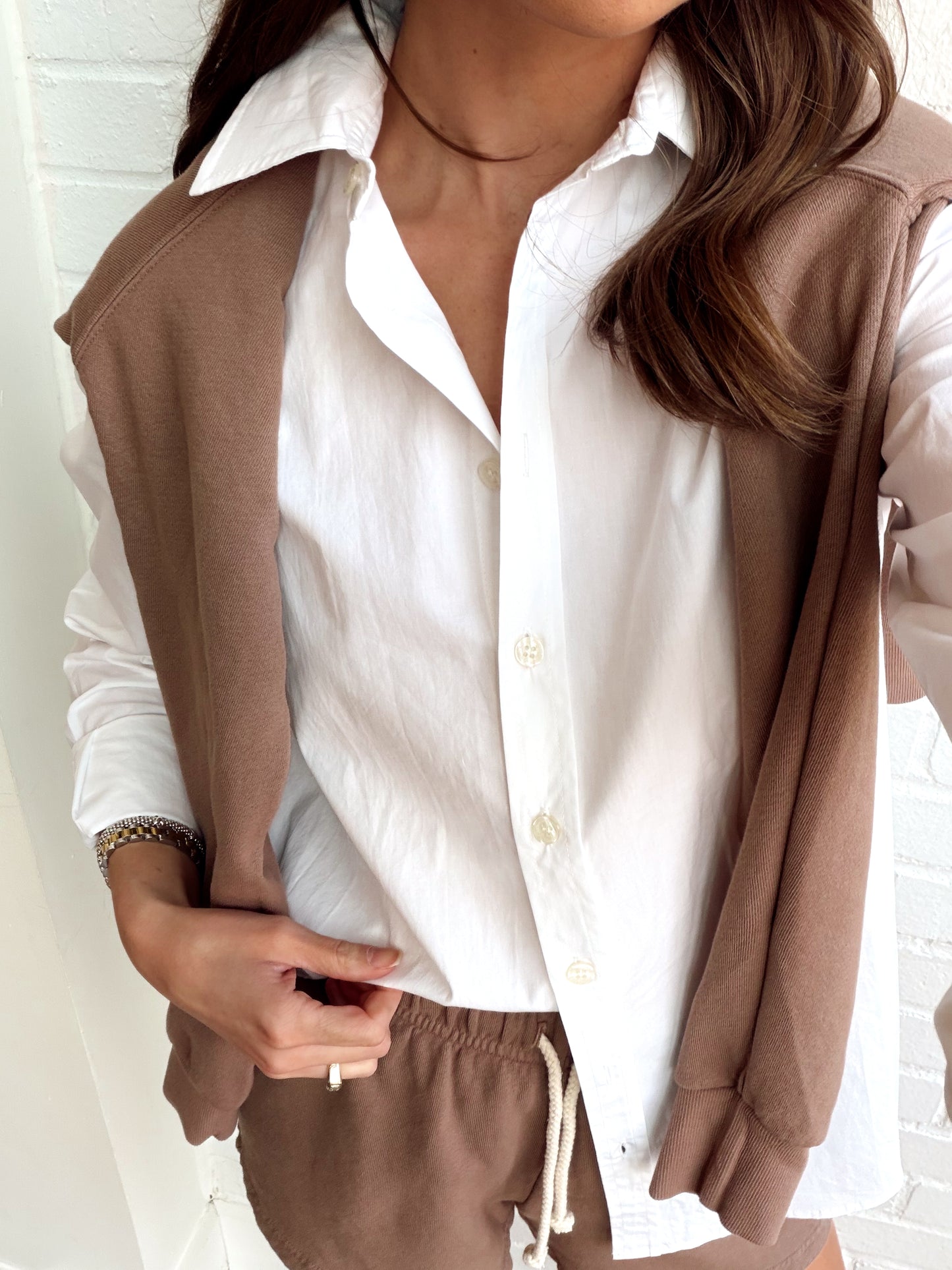 GISELE POPLIN WOVEN BUTTON DOWN