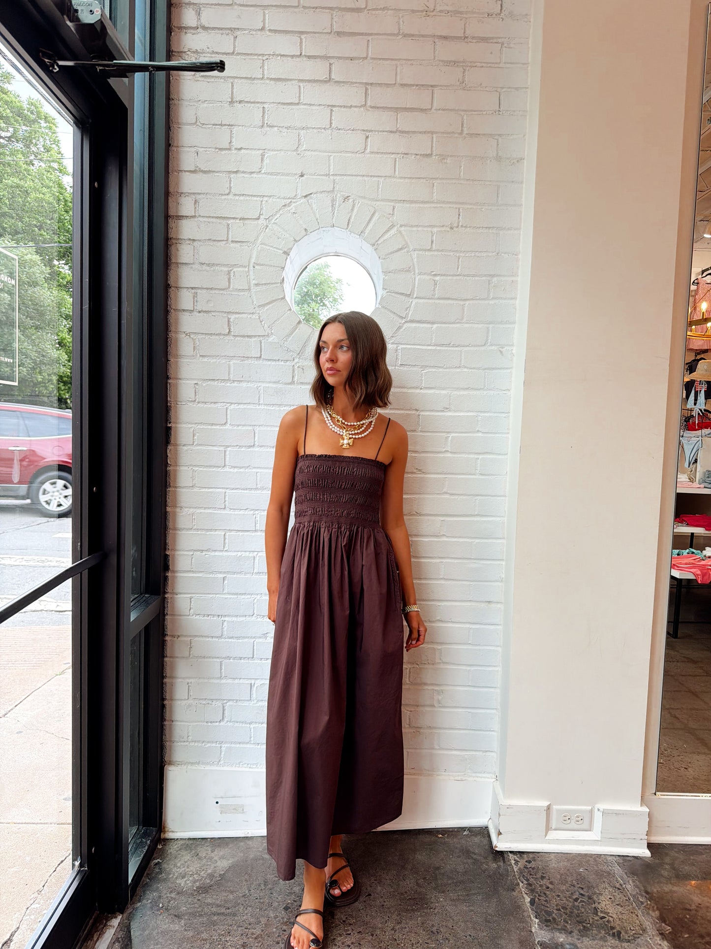 CORNELIA POPLIN MIDI DRESS