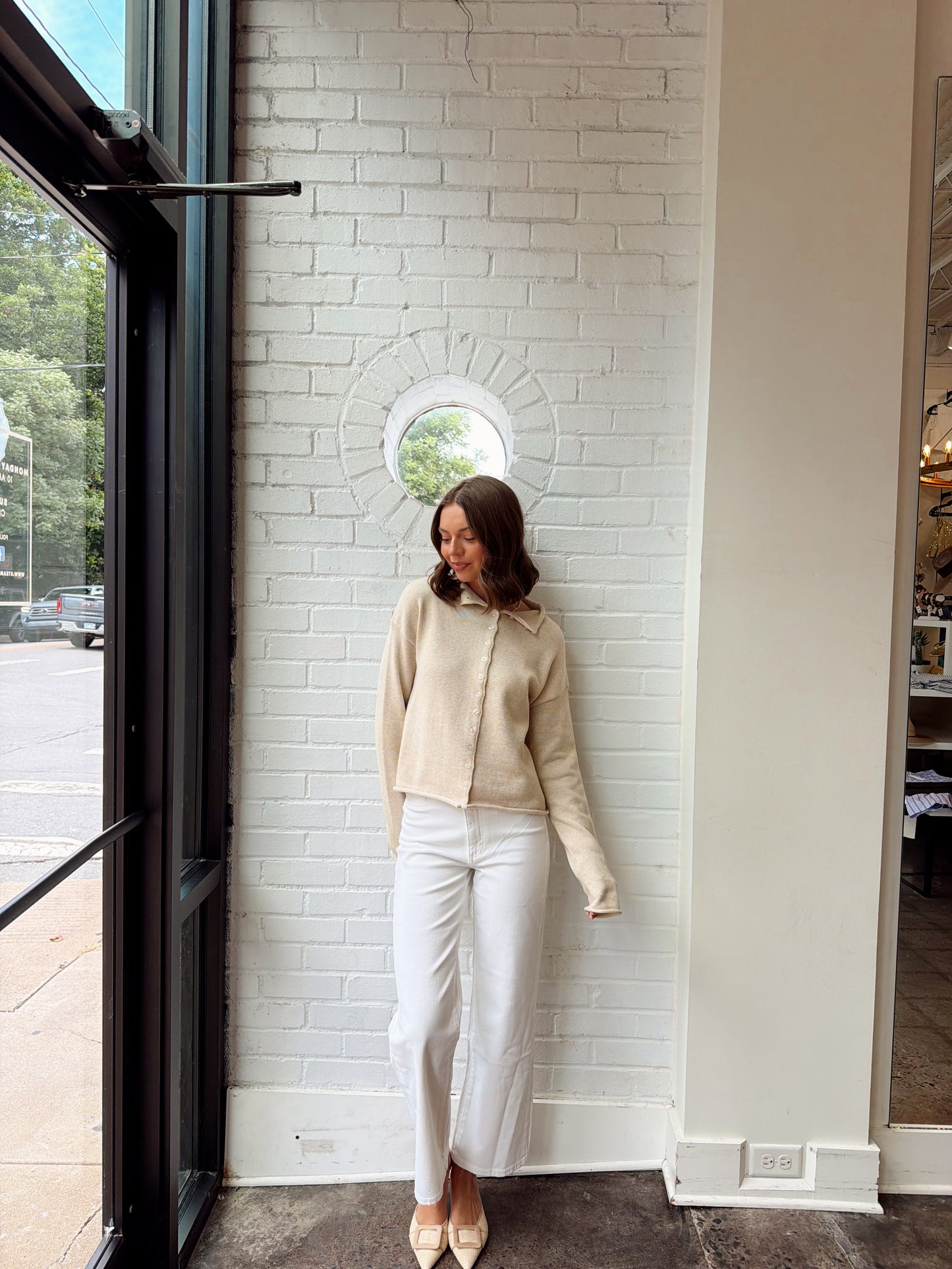 ELISA BUTTON-UP KNIT TOP