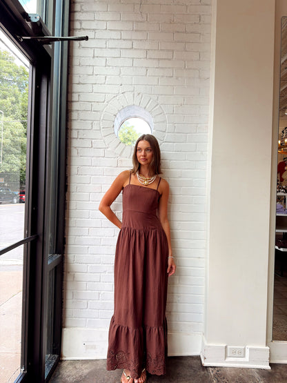 ESTI EMBROIDERED MAXI DRESS
