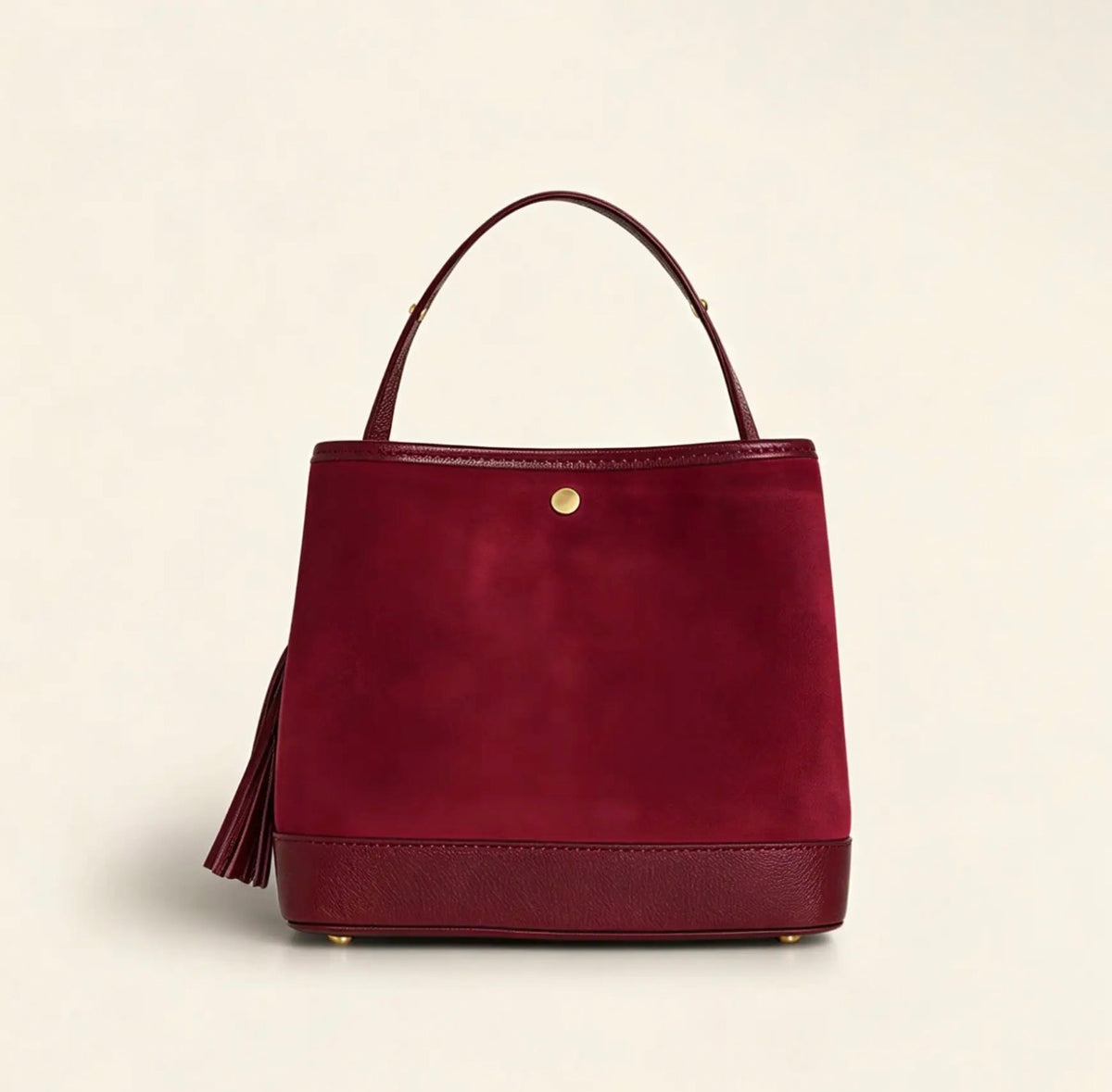 LARGE SUEDE BUCKET BAG
