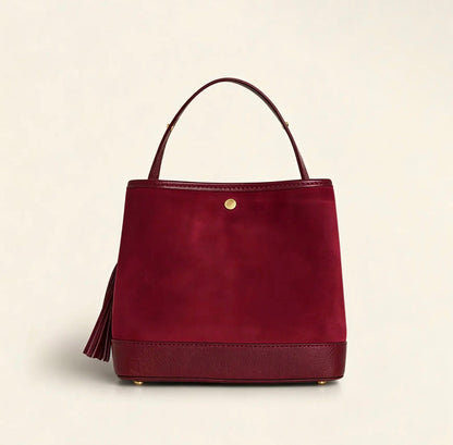 LARGE SUEDE BUCKET BAG