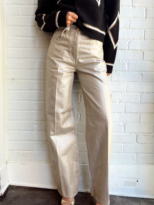 TATE HIGH RISE BOWED WIDE LEG