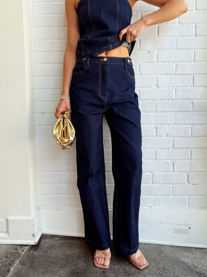 STRETCH TWILL RELAXED PANT- INDIGO