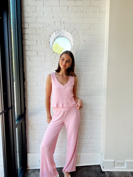 DAWN SMOCKED RIB PANT