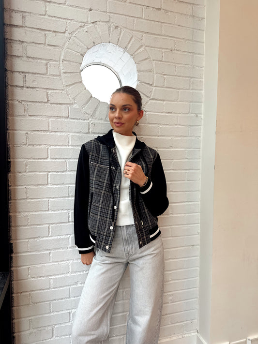 BILLIE PLAID BOMBER