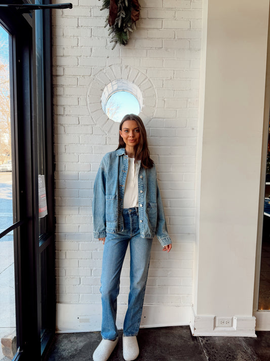 TOGETHER AGAIN DENIM SHACKET