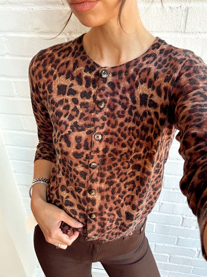CHRISTINE LEOPARD KNIT TOP