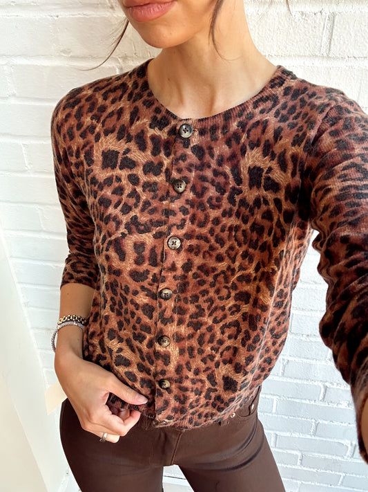 CHRISTINE LEOPARD KNIT TOP