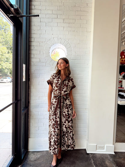 BRYLEE BROWN FLORAL MAXI