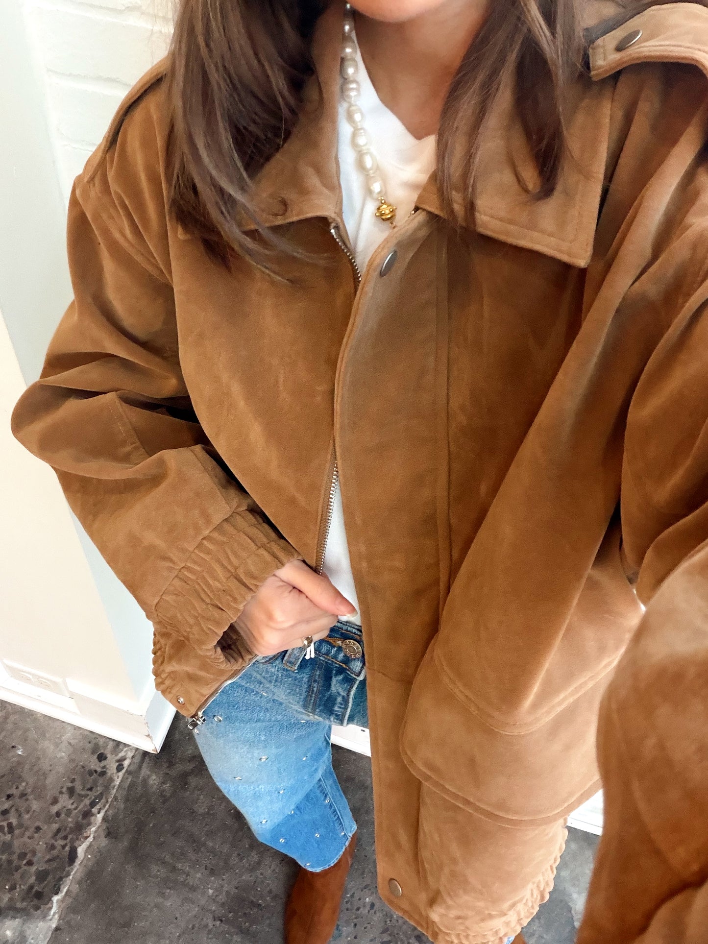 COLLARED SIDE POCKETS JACKET