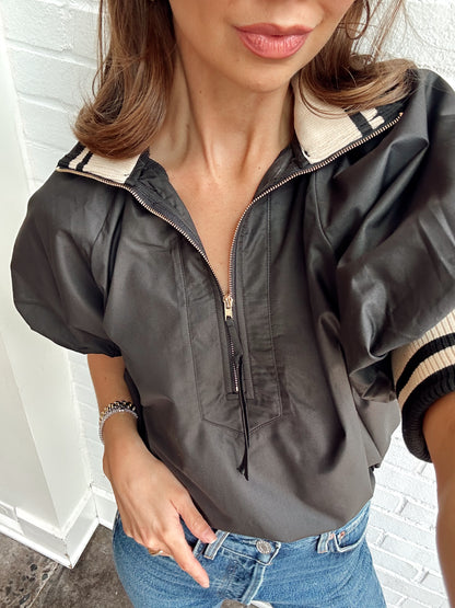CATY HALF ZIP TOP