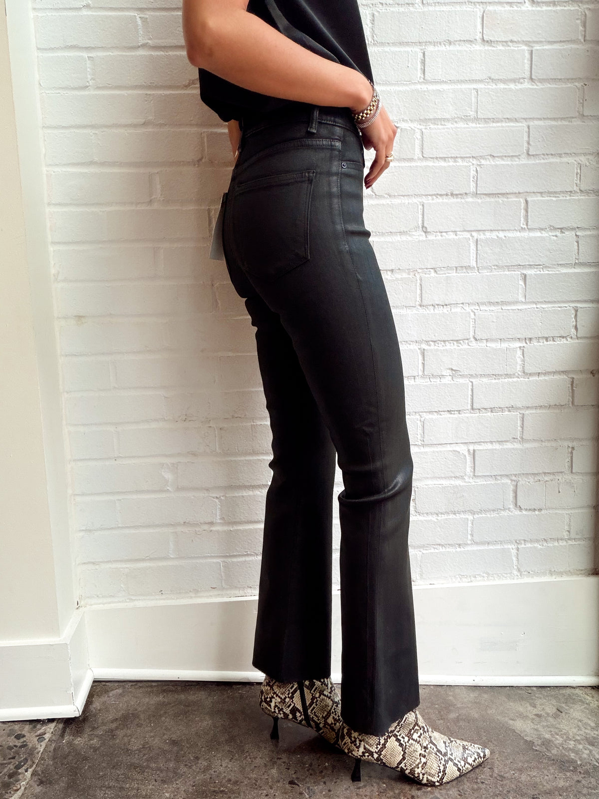 BRIDGET BOOT: HIGH RISE INSTASCULPT: BLACK COATED
