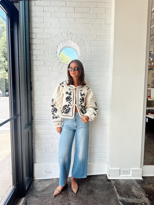 EMBROIDERED QUILTED JACKET