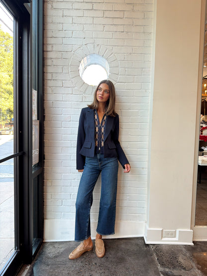 ASTRID ARGYLE SWEATER DICKEY JACKET