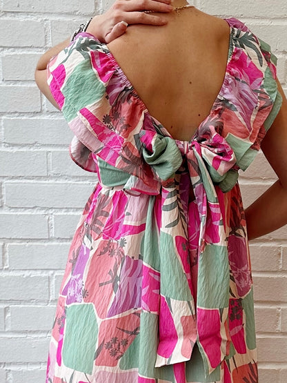 TROPICS PALM MAXI DRESS