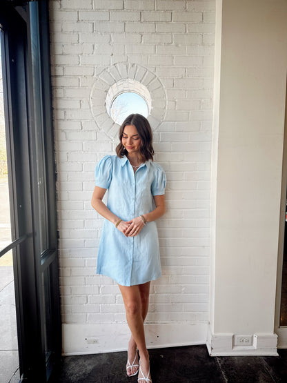 LINEN BUTTON DOWN DRESS