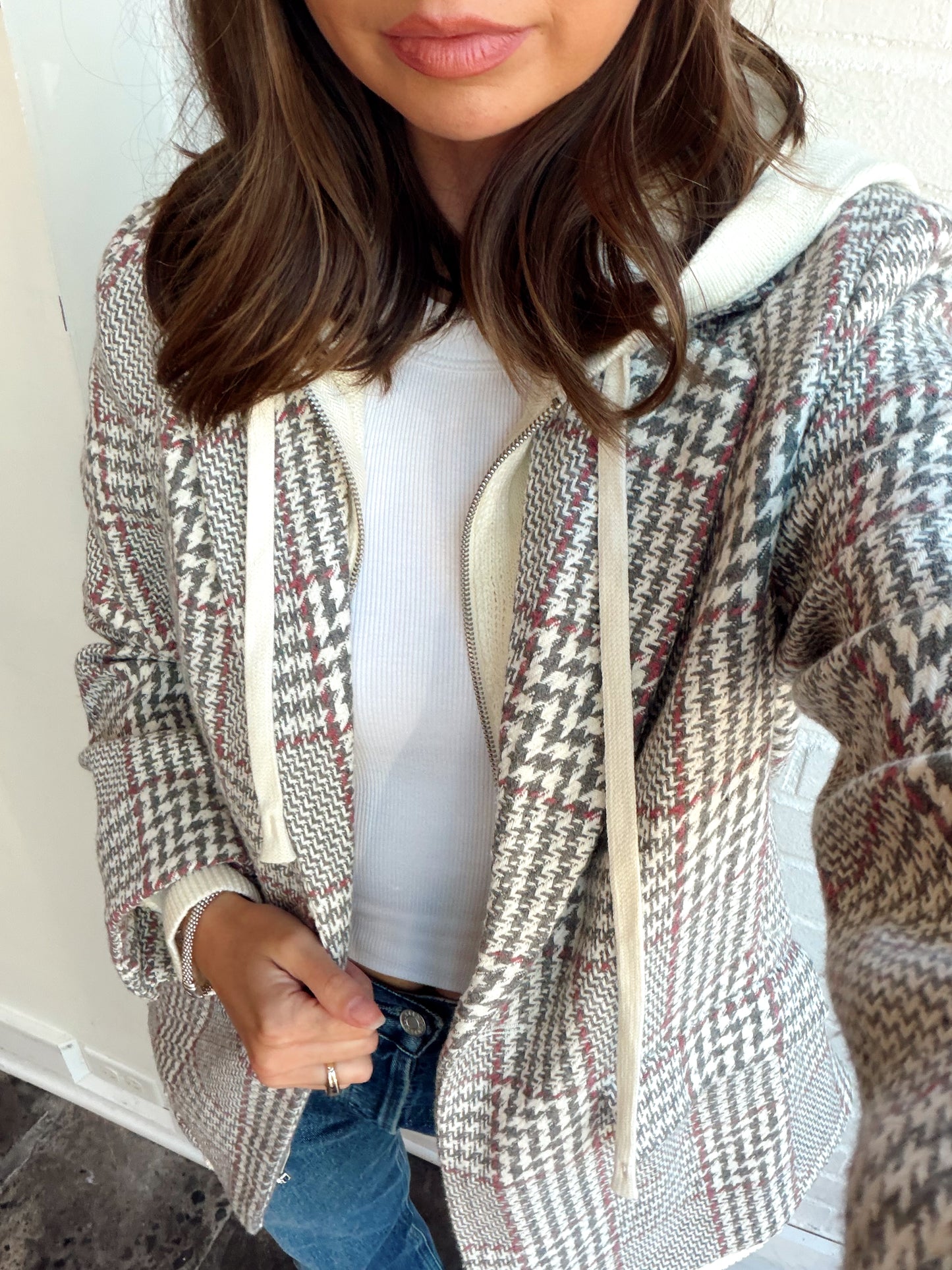 GREY COMBO BLAZER